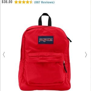 Red Mini jansport backpack